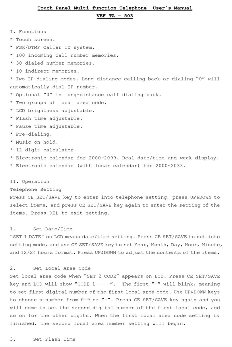 VEF TA-503 user manual