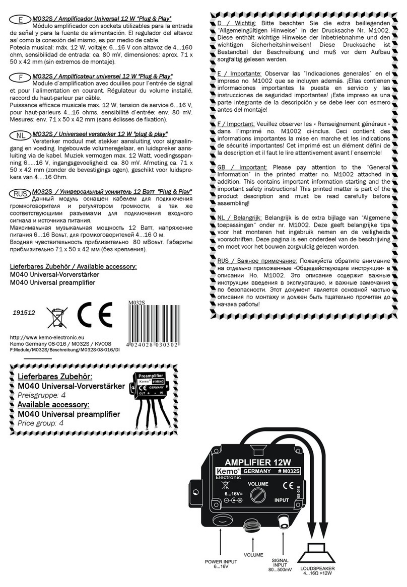 Kemo Electronic M032S quick guide