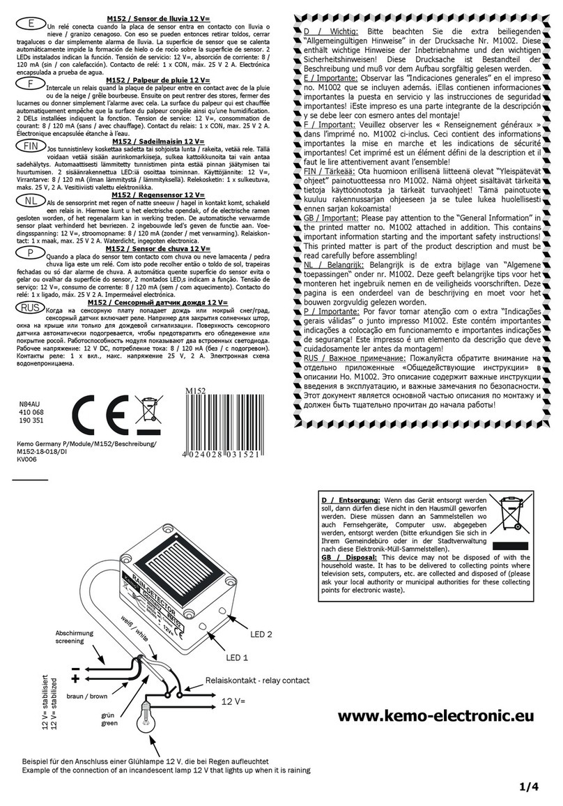 Kemo Electronic M152 quick guide