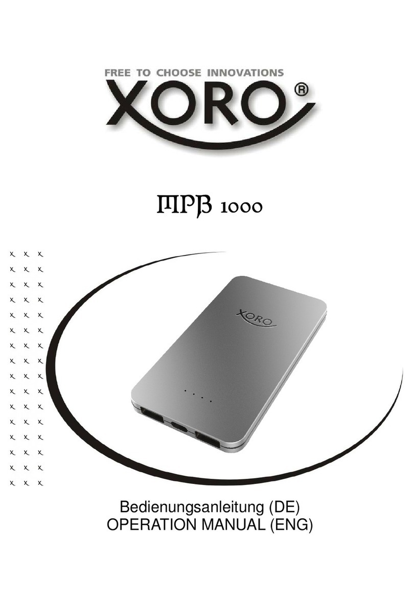 Xoro MPB 1000 Operation manual