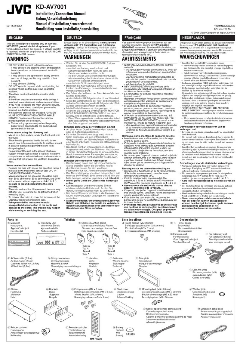 JVC EXAD KD-AV7001 Guide