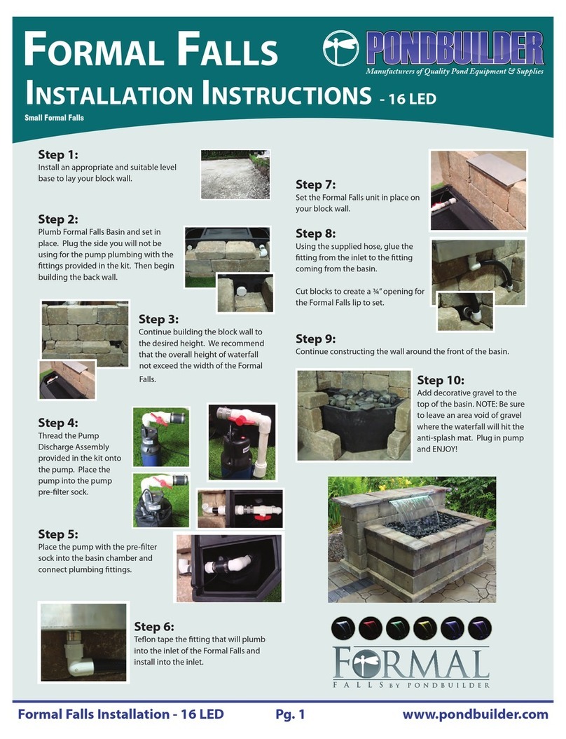 PondBuilder Formal Falls installation instructions