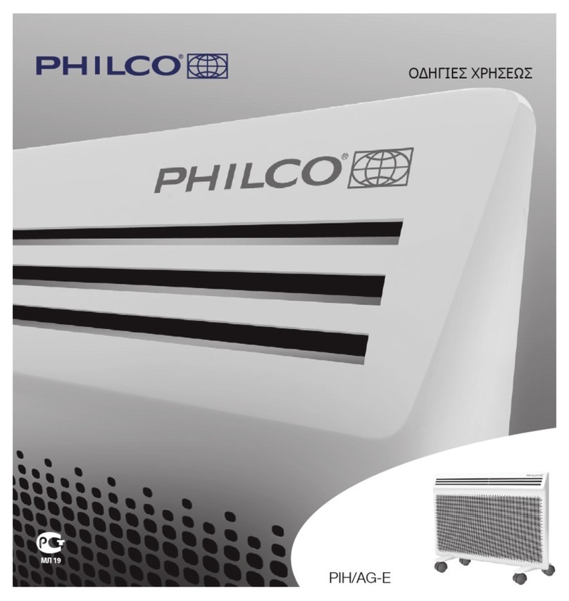 Philco PIH/AG-E Series user manual