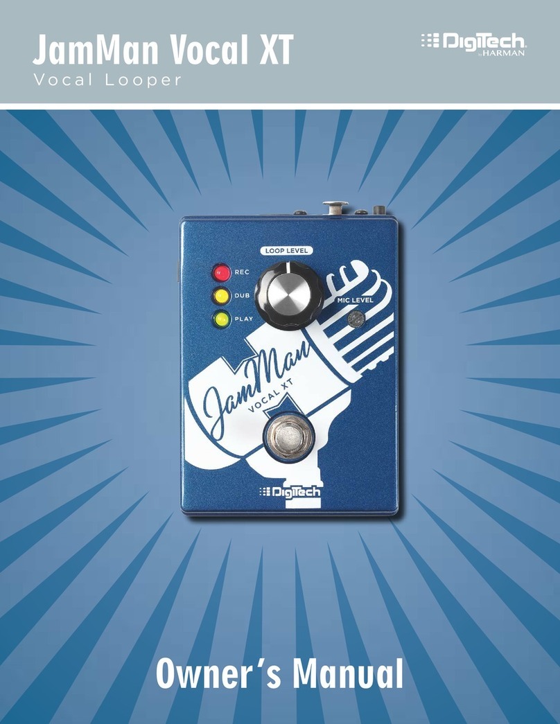 Harman DigiTech JamMan Vocal XT owner's manual