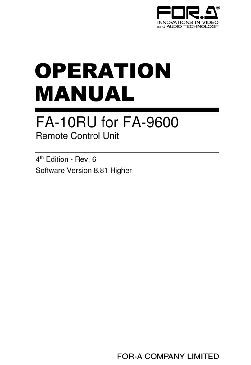 FOR-A FA-10RU Operation manual