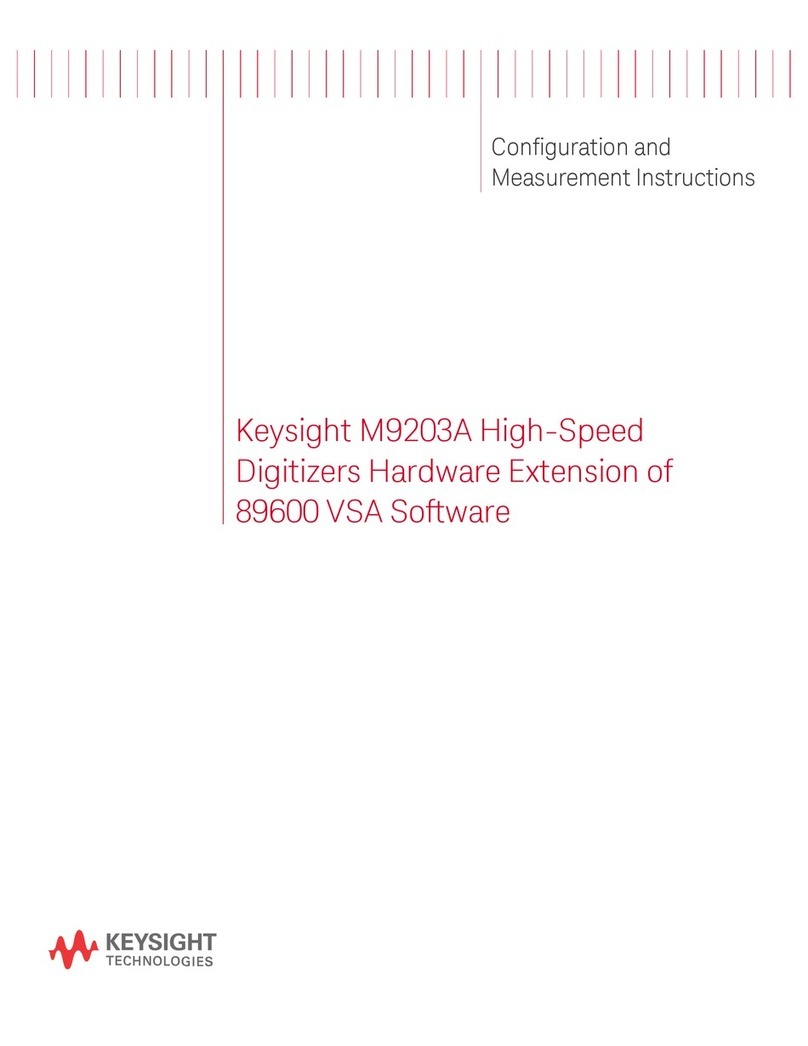 Keysight Technologies M9203A Configuration and Measurement Instructions