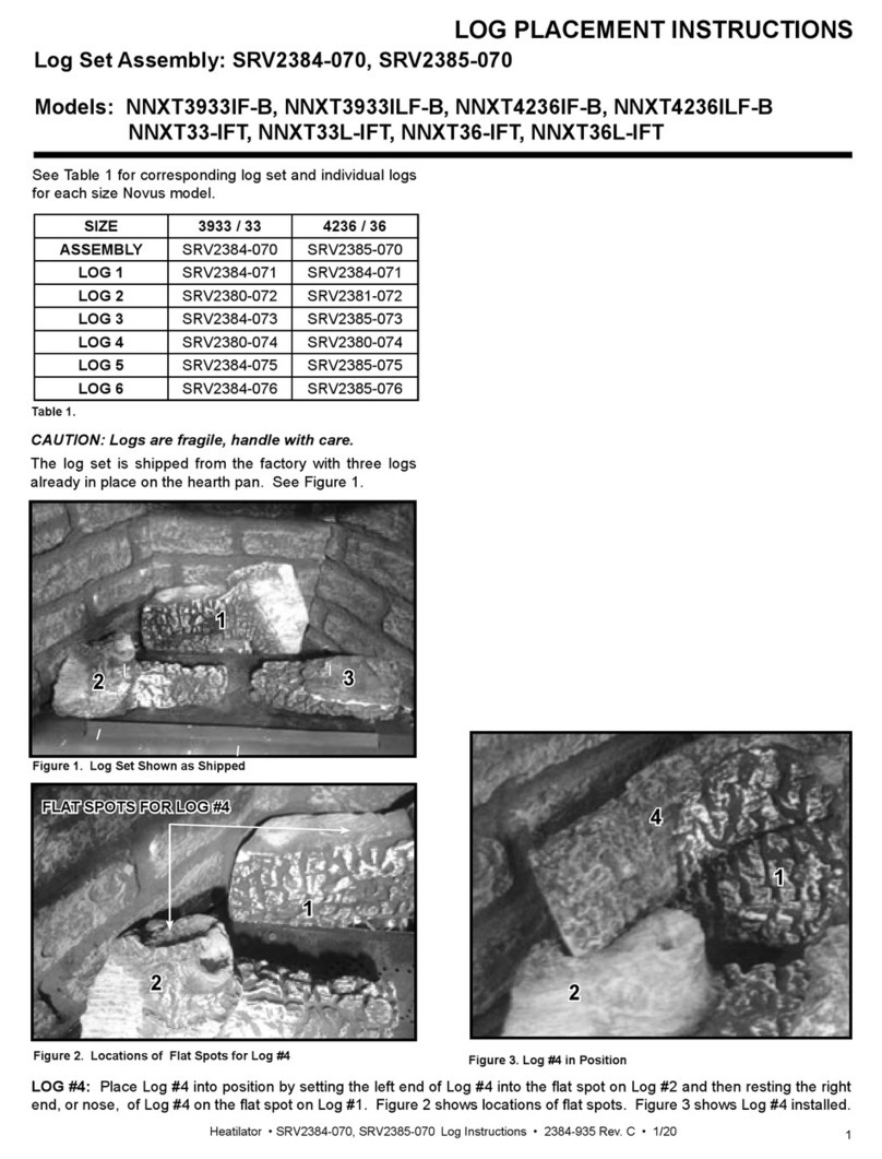 Heatilator SRV2384-070 Log Placement Instructions Heatilator SRV2384-070 Log Placement Instructions