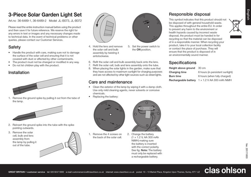 Clas Ohlson JL-B072 quick start guide