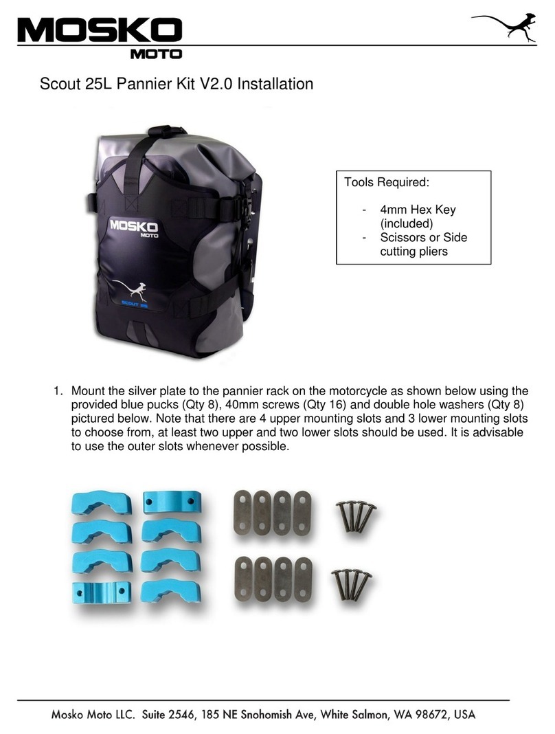 MOSKO MOTO Scout 25L Pannier Kit V2.0 installation instructions