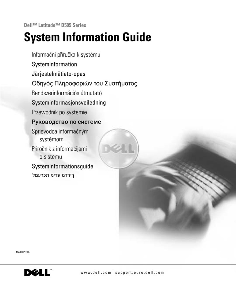 Dell Latitude D505 Series User guide Dell Latitude D505 Series User guide