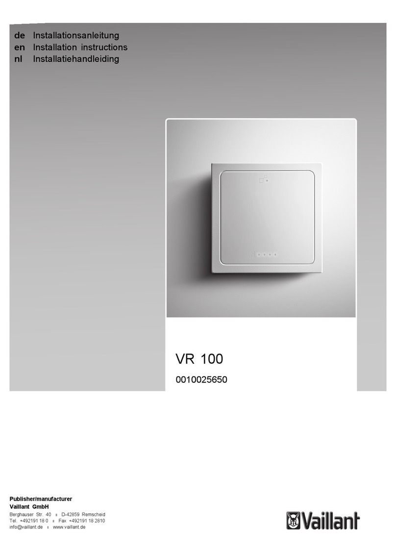 Vaillant VR 100 User manual
