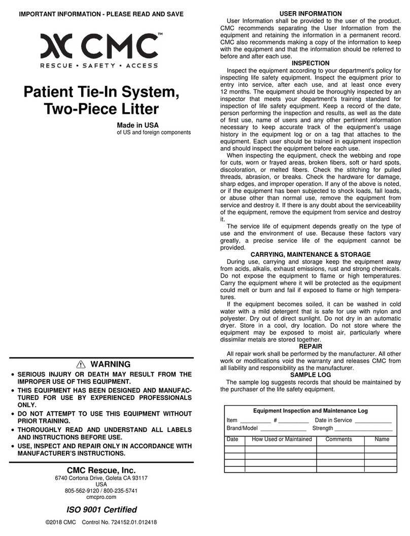 CMC Patient Tie-In System Important information