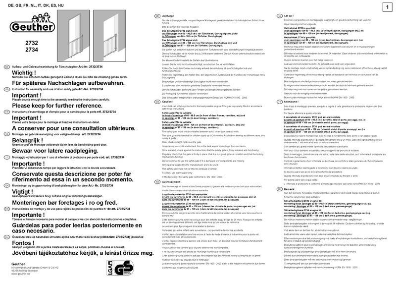 Geuther 2732 User manual