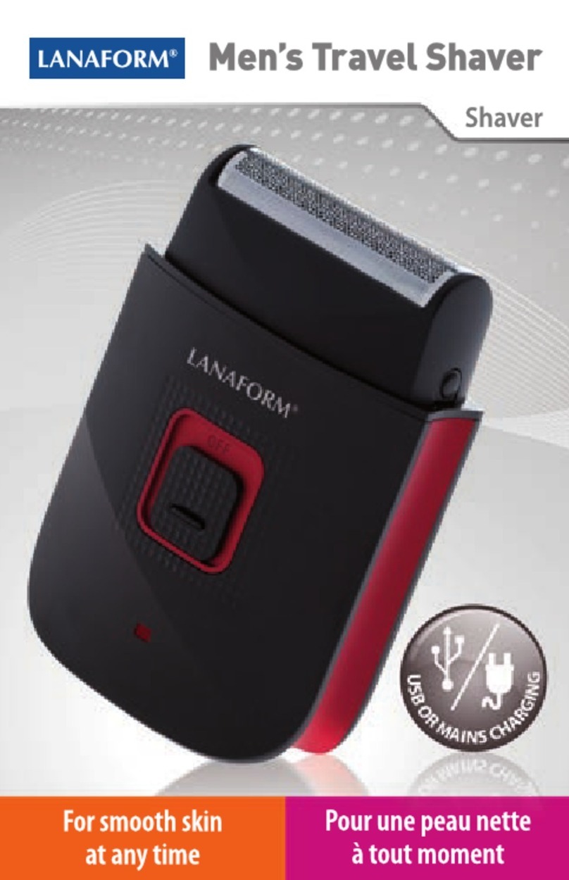 Lanaform MEN'S TRAVEL SHAVER instructions