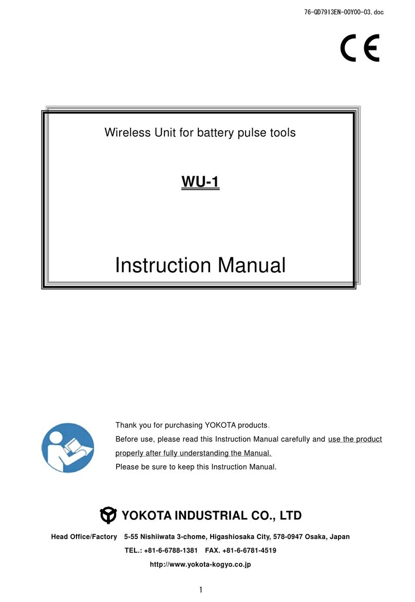 Yokota WU-1 instruction manual