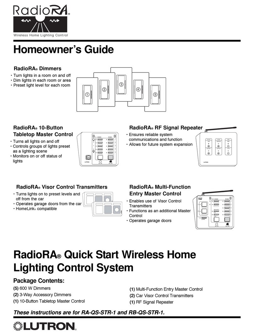 Lutron Electronics RadioRA Homeowner's guide