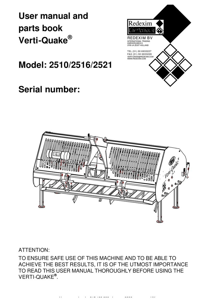 Redexim Verti-Quake 2510 User manual and parts book