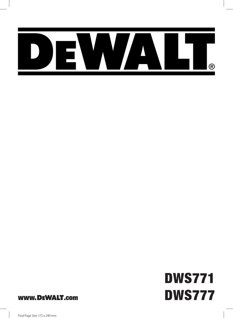 DeWalt DWS771 User manual