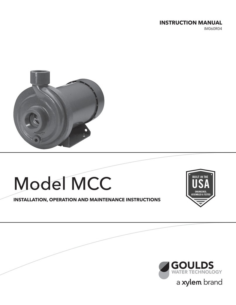 Xylem Goulds MCC Installation, operation and maintenance instructions Xylem Goulds MCC Installation, operation and maintenance instructions