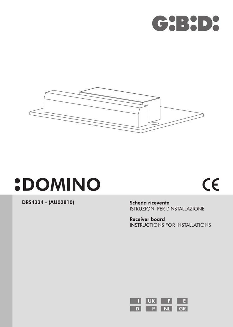 GBD DOMINO DRS4334 Instructions for installations