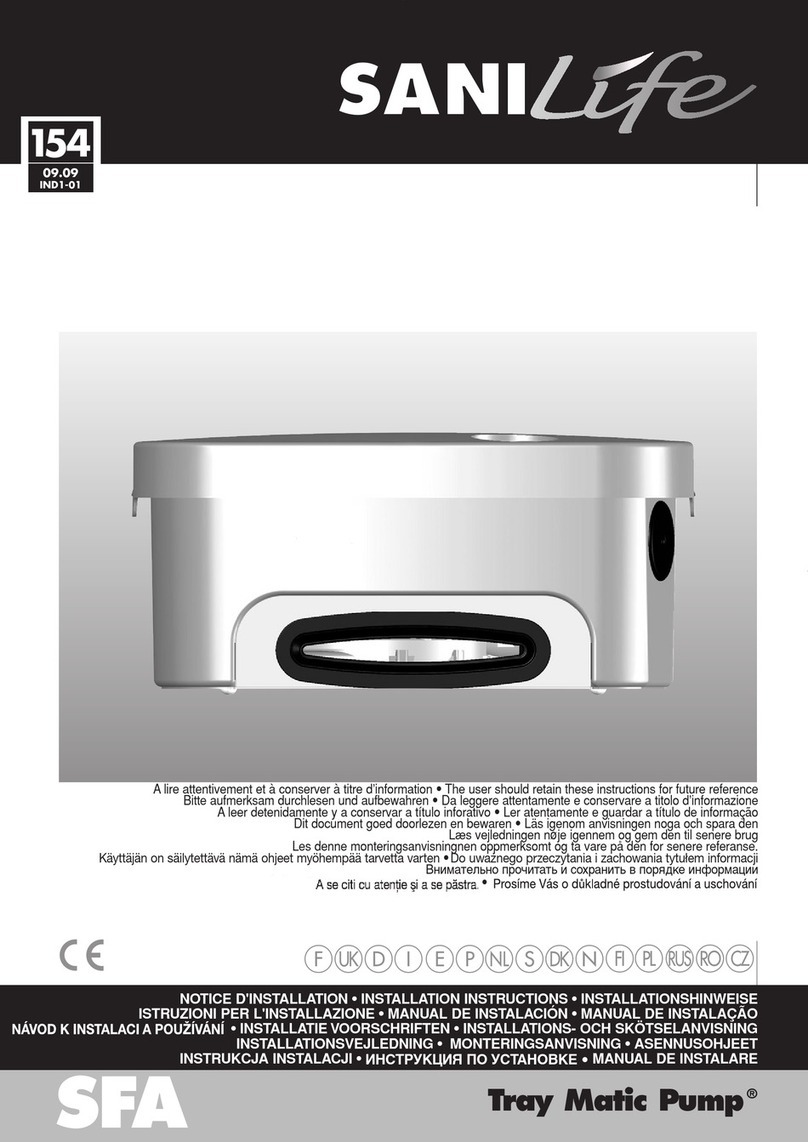 SFA SANILife Tray Matic User manual