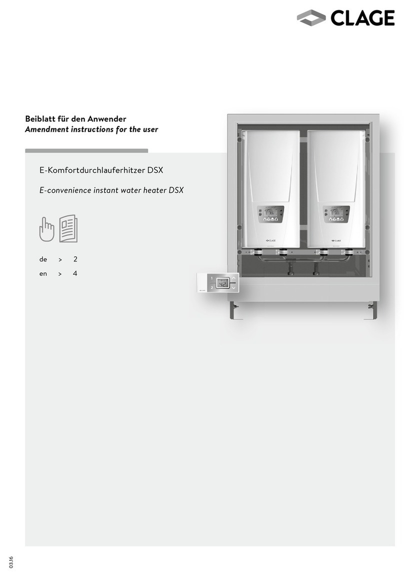 clage DSX TWIN Instructions for the user clage DSX TWIN Instructions for the user
