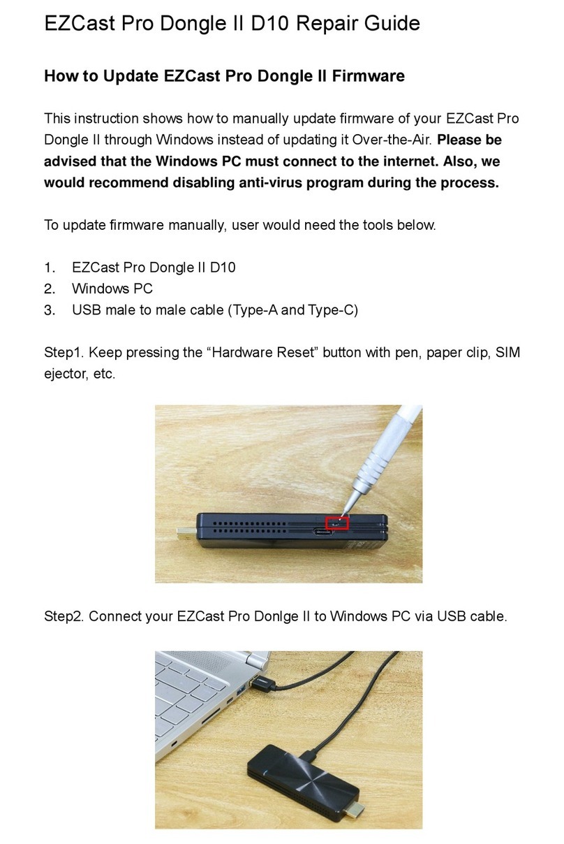 EZCast Pro Dongle II D10 Assembly instructions