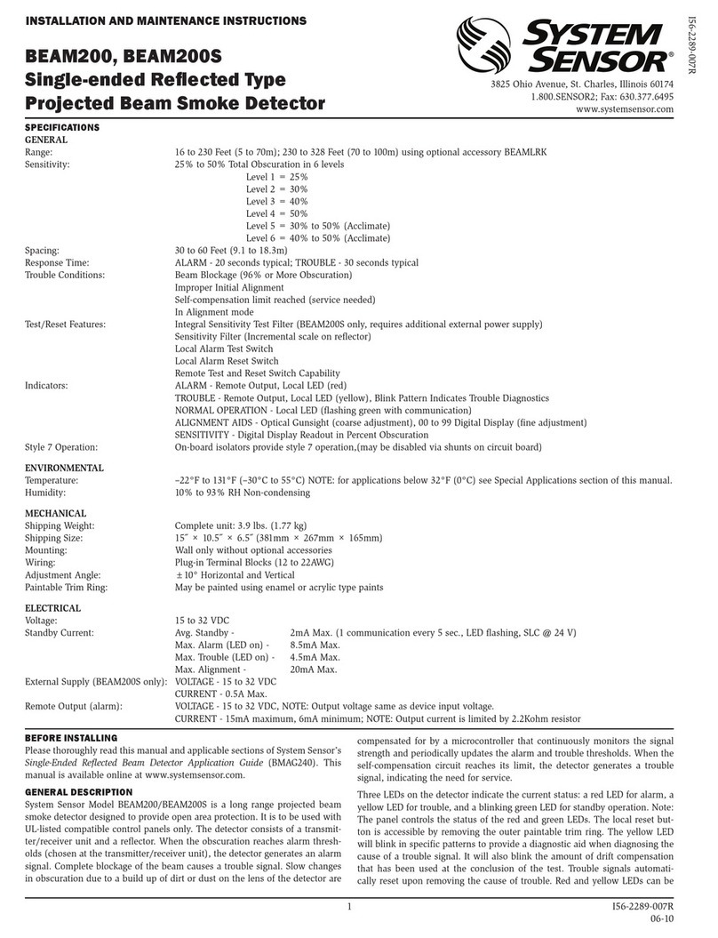 System Sensor BEAM200 User manual