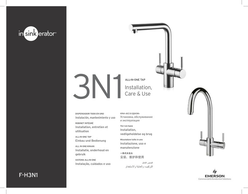 Emerson insinkerator F-H3N1 Installation, care & use