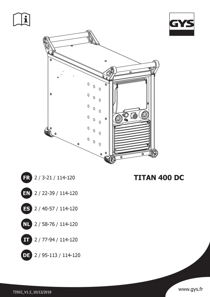 GYS TITAN 400 DC manual