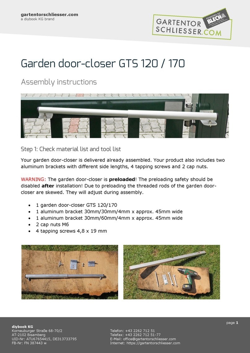 diybook KG Garden Gate Closer GTS 120 User manual