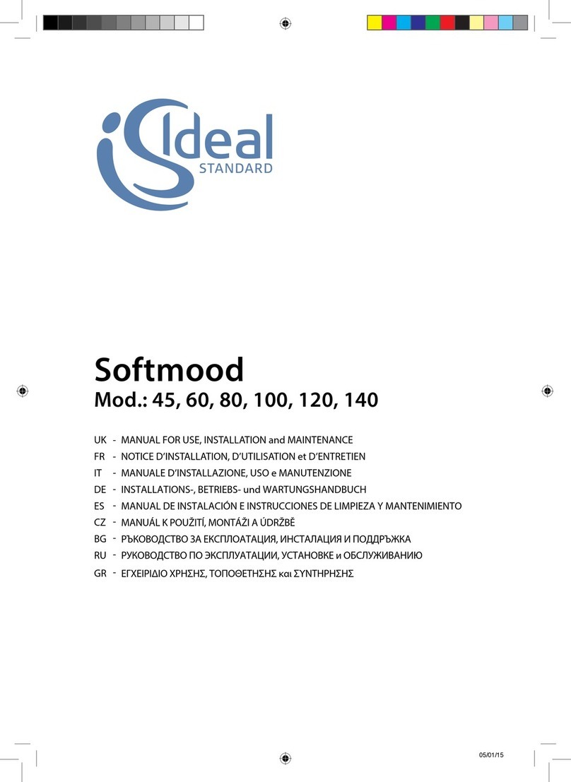 Ideal-Standard Softmood 45 Manual for Use, Installation and Maintenance Ideal-Standard Softmood 45 Manual for Use, Installation and Maintenance