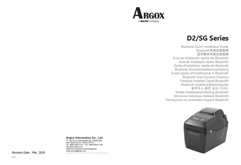 SATO Argox D2 Series User manual SATO Argox D2 Series User manual
