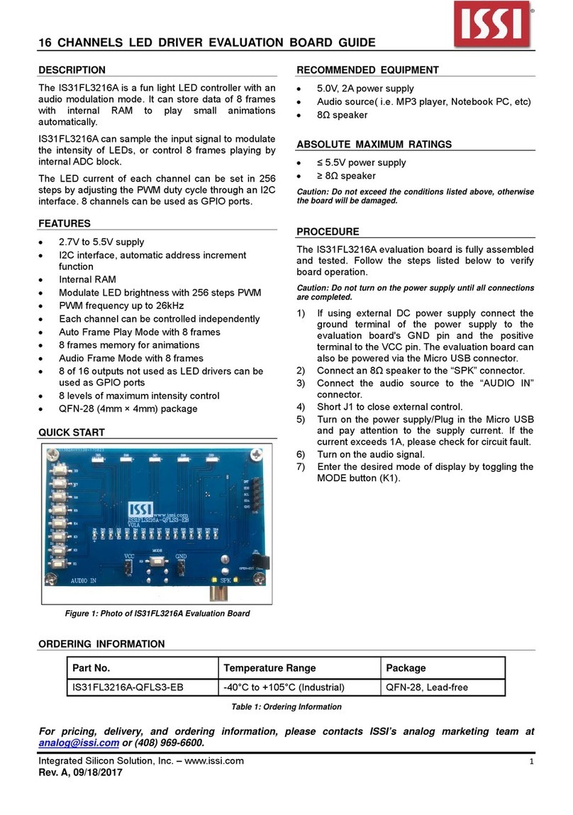 ISSI IS31FL3216A User manual