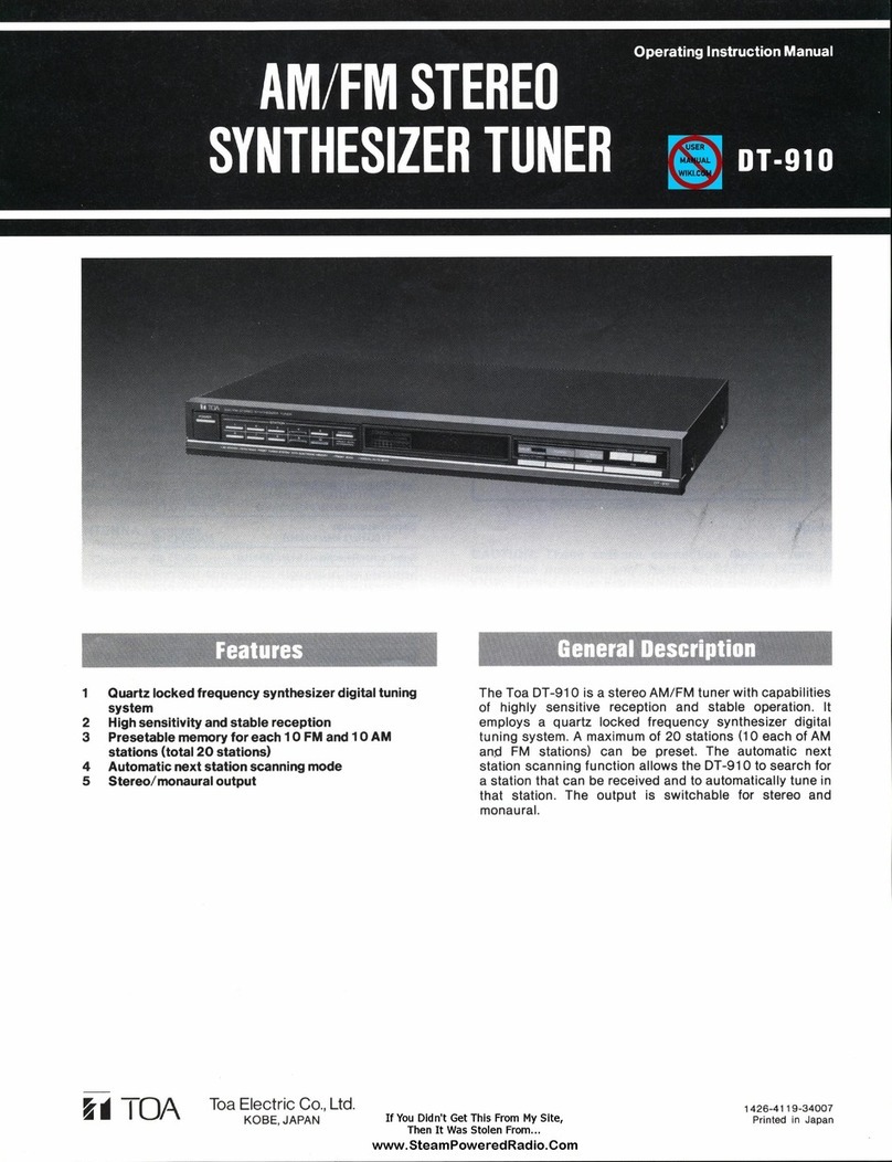 Toa DT-910 Instruction Manual