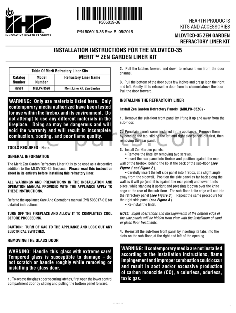 IHP MERIT ZEN GARDEN MLDVTCD-35 installation instructions