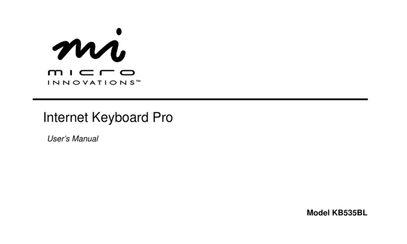 Micro Innovations Internet Keyboard Pro KB535BL User manual
