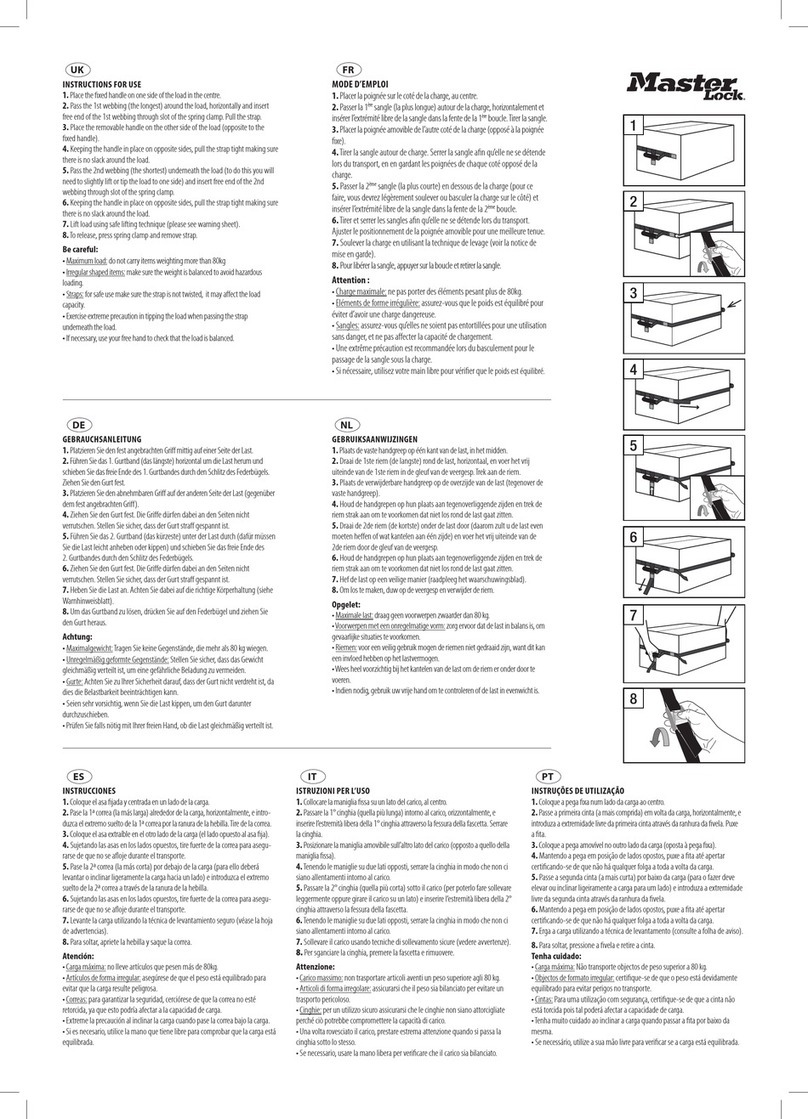 Masterlock 3126EURDAT Instructions for use