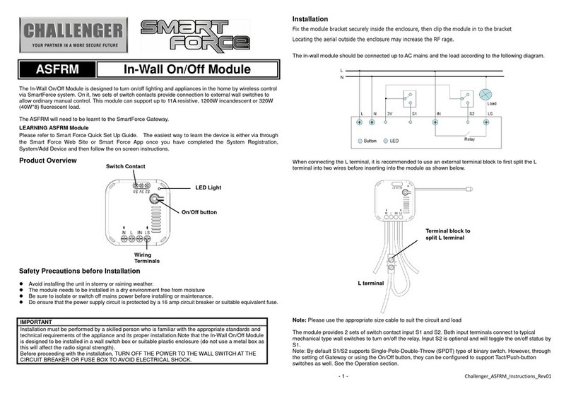 Challenger SMART FORCE ASFRM User manual