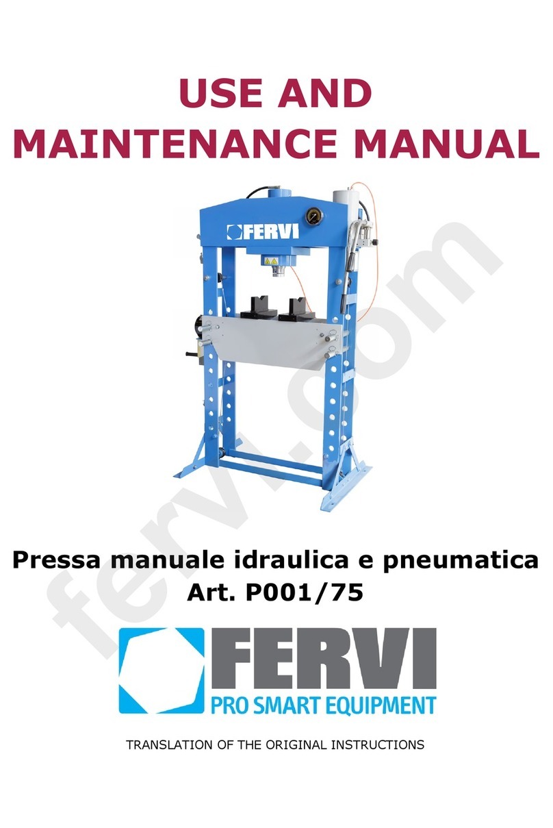 Fervi P001/75 Use and maintenance manual