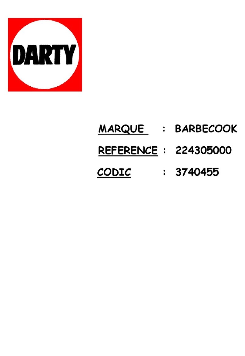 DARTY BARBECOOK USER MANUAL AND ASSEMBLY INSTUCTIONS DARTY BARBECOOK USER MANUAL AND ASSEMBLY INSTUCTIONS