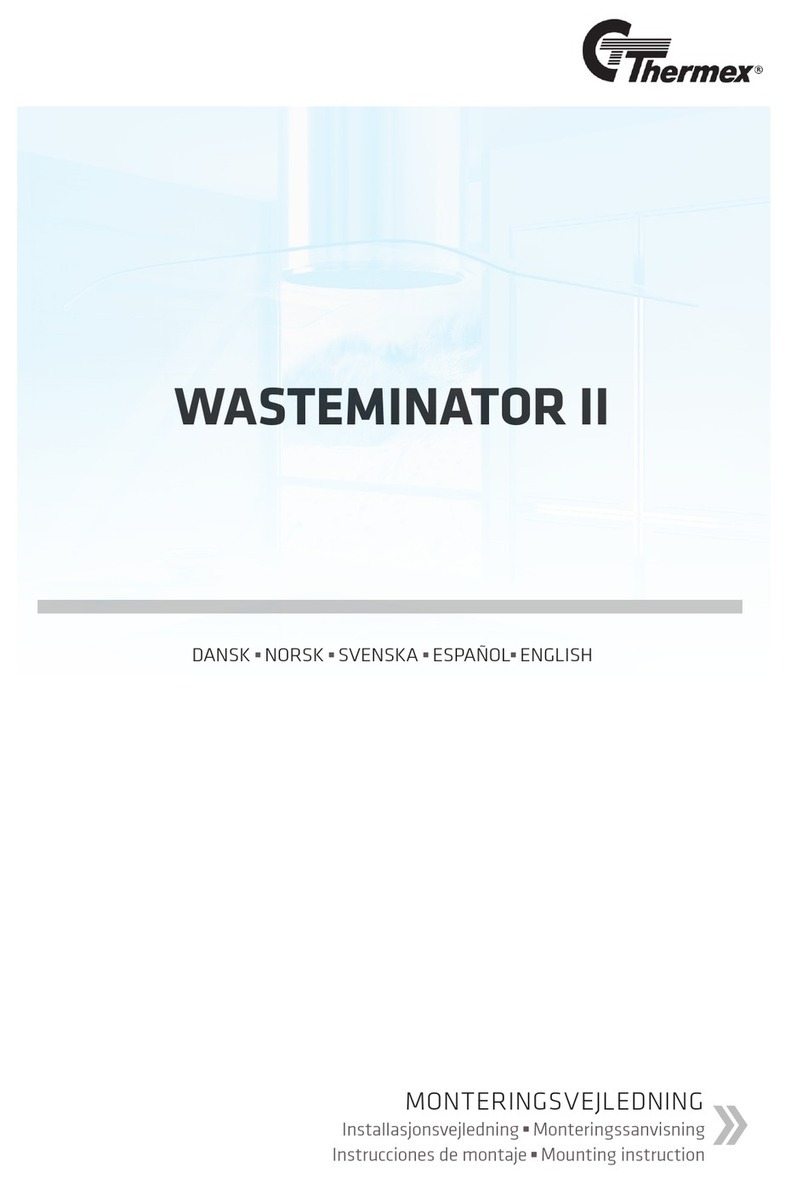 THERMEx WASTEMINATOR II Mounting instruction