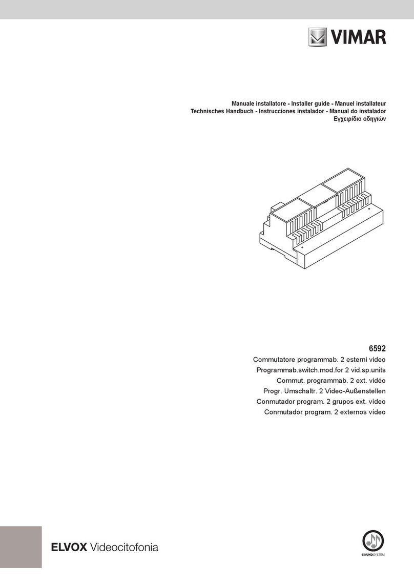 Vimar 6592 Installer's guide
