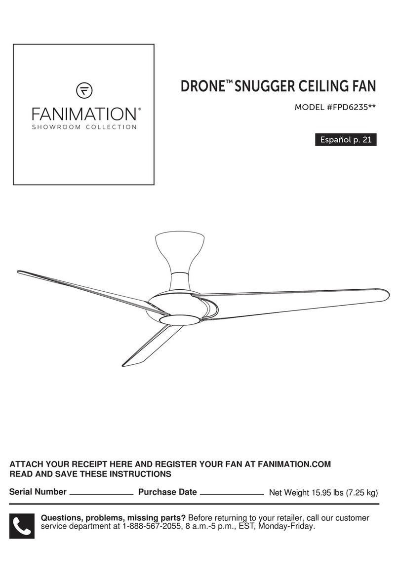 Fanimation FPD6235 Series User manual