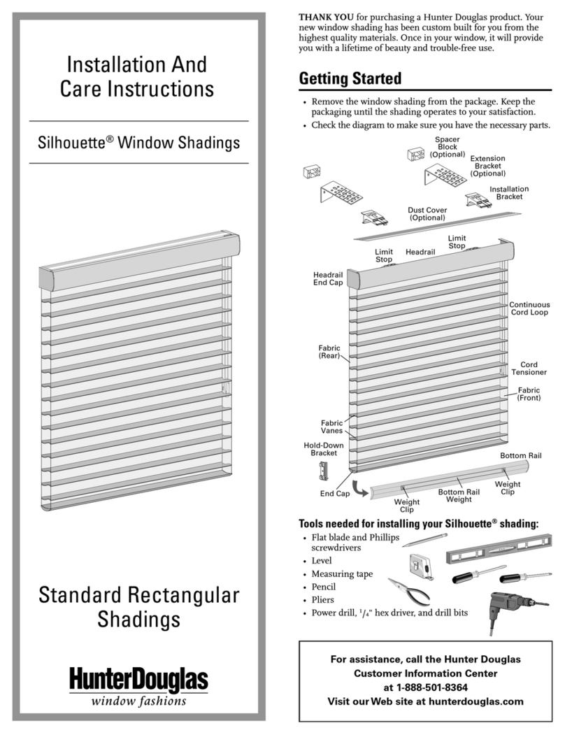 HunterDouglas Silhouette Window Shadings Operation manual