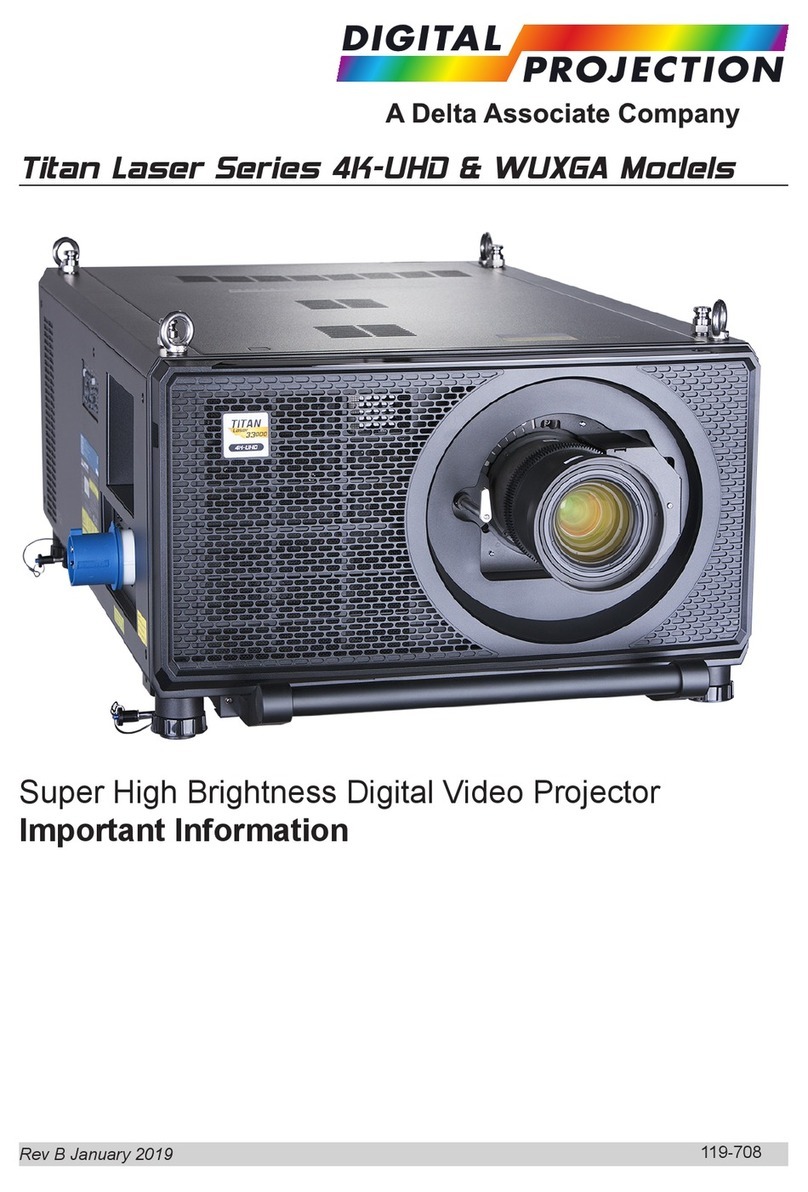 Delta Associate Digital Projection Titan Laser Series Important information