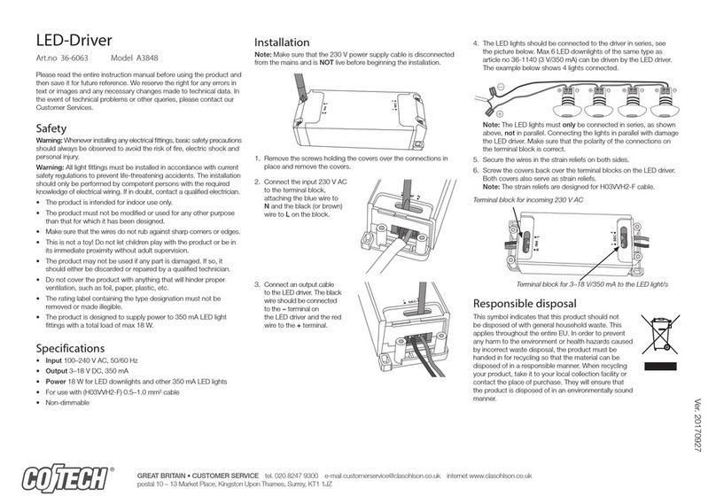 CO/Tech A3848 manual