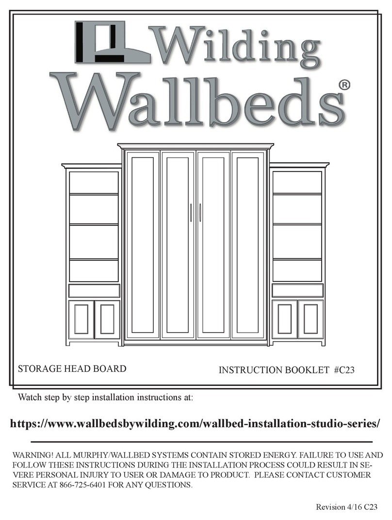 Wilding Wallbeds Studio Series User manual