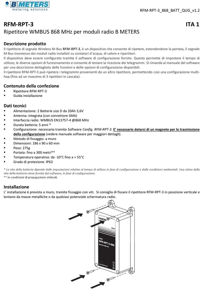 B meters RFM-RPT-3 Quick Using Guide