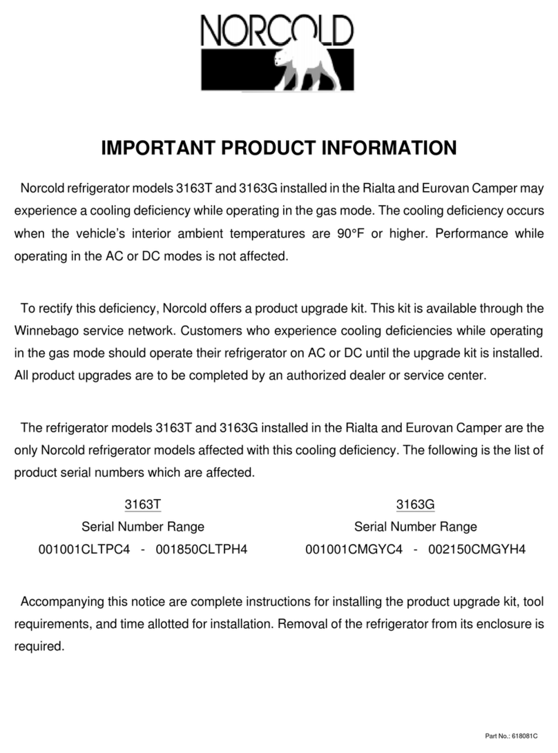 Norcold 3163G User manual